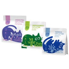 PurrHaven Tapioca Clumping Cat Litter 3 Pack 7.5kg Low Dust Rapid Absorption Seaweed Odour Control 100% Biodegradable