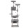 i.Pet 184cm Cat Tree Tower Condo - Light Grey Plush Velvet, Sisal Posts, Multi-Level with Perches & Hanging Ball