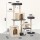 i.Pet 133cm Rotatable L-Shape Cat Tree Tower Dual Caves Sisal Scratching Grey Beige 60kg Capacity 133cm
