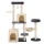 i.Pet 133cm Rotatable L-Shape Cat Tree Tower Dual Caves Sisal Scratching Grey Beige 60kg Capacity 133cm