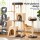 i.Pet 133cm Rotatable L-Shape Cat Tree Tower Dual Caves Sisal Scratching Grey Beige 60kg Capacity 133cm