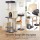 i.Pet 133cm Rotatable L-Shape Cat Tree Tower Dual Caves Sisal Scratching Grey Beige 60kg Capacity 133cm