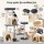 i.Pet 133cm Rotatable L-Shape Cat Tree Tower Dual Caves Sisal Scratching Grey Beige 60kg Capacity 133cm