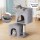 i.Pet 67cm Light Grey Cat Tree Tower with Scratching Post, Plush Velvet Cover & Natural Sisal for Ultimate Feline Fun