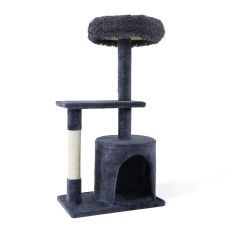 i.Pet Fena 94cm Cat Tree Tower - Multi-Level Wooden Condo with Sisal Scratching Posts & Plush Velvet Upholstery