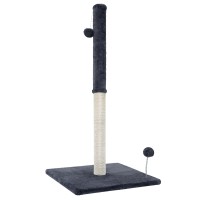 i.Pet Xena 105cm Cat Tree & Scratcher Tower - Plush Velvet, Natural Sisal, Wooden Frame, Activity Balls, Grey Condo