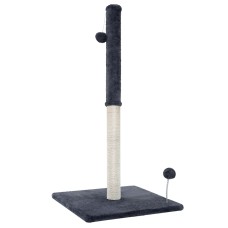 i.Pet Xena 105cm Cat Tree & Scratcher Tower - Plush Velvet, Natural Sisal, Wooden Frame, Activity Balls, Grey Condo