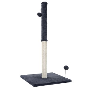 i.Pet Xena 105cm Cat Tree & Scratcher Tower - Plush Velvet, Natural Sisal, Wooden Frame, Activity Balls, Grey Condo