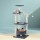 i.Pet Myra 110cm Cat Tree Tower - Fir Wood, Plush Velvet, Natural Sisal Posts, Multi-Level Condo with Toys