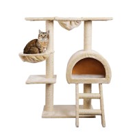i.Pet 100cm Cat Tree Tower - Multi-Level Scratcher Condo with Plush Velvet, Sisal Posts, and Hammocks for Cats