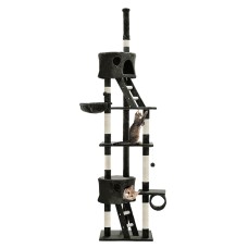 i.Pet 260cm Cat Tree Tower: Grey Condo Scratcher with Sisal Posts, Plush Velvet, Multi-Level Play Areas for Cats i.Pet 260cm Cat Tree Tower: Grey Condo Scratcher with Sisal Posts, Plush Velvet, Multi-Level Play Areas for Cats