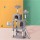 i.Pet 161cm Cat Tree Tower in Grey with Plush Velvet, Sisal Posts, Hammock, Cubicles & Stable Wooden Construction