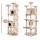 i.Pet 203cm Cat Tree Tower: Plush Velvet Condo with Hammock, Perches & Sisal Scratching Posts, Beige, 20kg Capacity