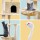 i.Pet 203cm Cat Tree Tower: Plush Velvet Condo with Hammock, Perches & Sisal Scratching Posts, Beige, 20kg Capacity