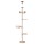 i.Pet 270cm Beige Cat Tree Tower: Floor-to-Ceiling Adjustable Scratching Post with Sisal, Plush Platforms & Stable Base