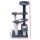 i.Pet 100cm Cat Tree Tower with Sisal Scratch Posts, Plush Velvet, Multi-Level Design & Steps for Active Cats, Grey