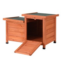 i.Pet Outdoor Cat House: Durable Fir Wood, Weather-Resistant, 70x43x47cm, Easy Assembly, Lockable Doors, 1-Year Warranty