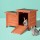 i.Pet Outdoor Cat House: Durable Fir Wood, Weather-Resistant, 70x43x47cm, Easy Assembly, Lockable Doors, 1-Year Warranty