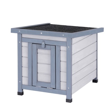 i.Pet Outdoor Cat House - Durable Fir Wood, Weather-Resistant, 52x42x40cm, Easy Assembly, Raised Design with Ventilation
