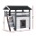 i.Pet Outdoor Cat House & Rabbit Hutch - 2-Level Fir Wood Shelter with Asphalt Roof, 77x50x73cm, Easy Access & Assembly
