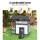 i.Pet Outdoor Cat House & Rabbit Hutch - 2-Level Fir Wood Shelter with Asphalt Roof, 77x50x73cm, Easy Access & Assembly