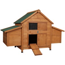 i.Pet Large Wooden Outdoor Pet Hutch 150x68x96cm - Durable Fir Wood, Galvanised Mesh, Weatherproof Asphalt Roof i.Pet Large Wooden Outdoor Pet Hutch 150x68x96cm - Durable Fir Wood, Galvanised Mesh, Weatherproof Asphalt Roof