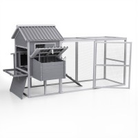 i.Pet Extra Large Wooden Chicken Coop & Rabbit Hutch - Durable Fir Wood, Weather-Resistant, 228x150x130cm, Easy Clean