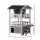 i.Pet Outdoor Cat House 72x72x127cm - Wooden Rabbit Hutch & Small Dog Condo, 3-Tier Shelter with Asphalt Roof