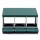 i.Pet 3-Hole Roll Away Chicken Nesting Box Galvanised Metal Wall Mount or Freestanding Green 80x50x50cm