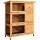 i.Pet Eco-Friendly Wooden Rabbit Hutch 91.5cm x 46cm x 116.5cm – 3-Tier Coop with Ramps, Slide-Out Trays