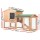 i.Pet Wooden Outdoor Hutch 138x44x85cm - Fir Wood, Waterproof, Anti-Termite, Multi-Level, Easy Access & Eco-Friendly