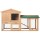 i.Pet Wooden Outdoor Hutch 138x44x85cm - Fir Wood, Waterproof, Anti-Termite, Multi-Level, Easy Access & Eco-Friendly