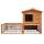 i.Pet Large Wooden Chicken Coop & Rabbit Hutch - 155x49x90cm, Fir Wood, Weatherproof, 2-Level with Secure Locks