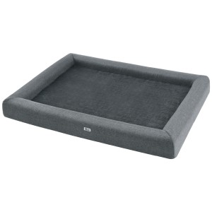 i.Pet Extra Large Calming Pet Bed - Egg Crate Foam, Plush Fleece, Non-Slip, Washable, 115x90x13cm, Grey
