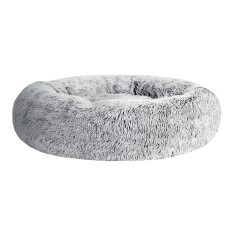 i.Pet Large 90cm Calming Pet Bed - Soft Plush, Non-Slip, Washable Cover, Light Charcoal - Ideal for Pets ≤ 25kg i.Pet Large 90cm Calming Pet Bed - Soft Plush, Non-Slip, Washable Cover, Light Charcoal - Ideal for Pets ≤ 25kg