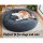 i.Pet Large Calming Pet Bed for Dogs & Cats - 90cm Dark Grey, Soft Plush, Flea Resistant, Washable Cover, Non-Slip Base