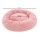 i.Pet Large 90cm Calming Soft Plush Pet Bed in Pink - Flea Resistant, Non-Slip, Washable Cover, Ideal for Dogs & Cats