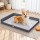 i.Pet Large Plush Pet Bed with Egg Crate Foam, Removable Cover, Non-Slip Base, Machine Washable - Grey, 105x75x12cm