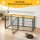 i.Pet Large Black Metal Dog Crate 129cm - Heavy-Duty, Secure Top, Flexible Door, for Small to Large Dogs, Anti-Rust