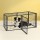 i.Pet Large Black Metal Dog Crate 129cm - Heavy-Duty, Secure Top, Flexible Door, for Small to Large Dogs, Anti-Rust