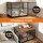 i.Pet Large 93cm Dog Crate Furniture 2-in-1 Metal Frame Wooden Top Triple Door Black 50kg Capacity 89.5cm Interior