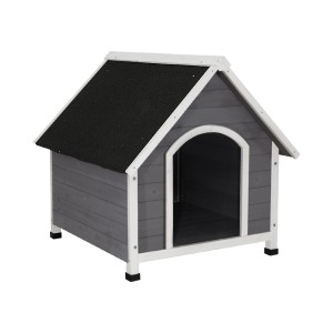 i.Pet Weatherproof Large Wooden Dog Kennel - Indoor/Outdoor Fir Wood Cabin with UV-Resistant Roof, Easy Assembly