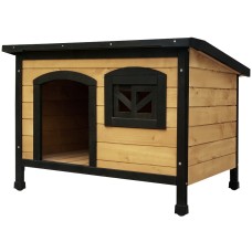 i.Pet Extra Large Wooden Dog Kennel - Weatherproof, Fir Wood, UV Resistant, Elevated Floor, Indoor/Outdoor Use i.Pet Extra Large Wooden Dog Kennel - Weatherproof, Fir Wood, UV Resistant, Elevated Floor, Indoor/Outdoor Use
