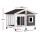 i.Pet Large Wooden Dog Kennel - Weatherproof Fir Wood Cabin with UV Roof, Raised Floor, Indoor/Outdoor Use, 99.5cm