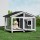 i.Pet Large Wooden Dog Kennel - Weatherproof Fir Wood Cabin with UV Roof, Raised Floor, Indoor/Outdoor Use, 99.5cm