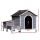 i.Pet Large Wooden Dog Kennel House - Weatherproof Fir Wood, UV Roof, Indoor/Outdoor, with Bowls & Storage, 99x120x92cm