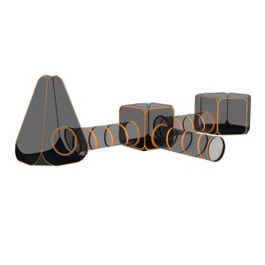 i.Pet 6-in-1 Pet Playpen & Tunnel: Portable Nylon Mesh Cat House, Dog Cage with Zipper Access & Stability Pegs