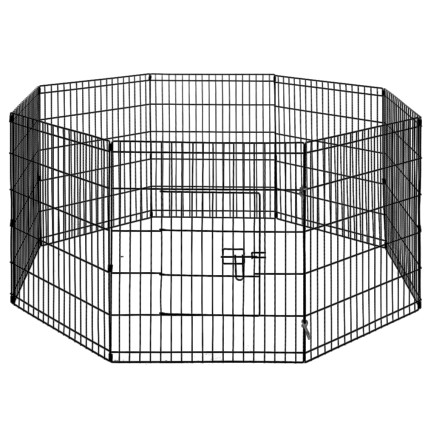 i.Pet 30" 8-Panel Dog Playpen - Durable Powder-Coated Steel, Weather-Resistant, Foldable Pet Exercise Fence Enclosure