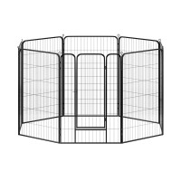 i.Pet 48" Dog Playpen 8 Panel Foldable Pet Enclosure Cage Kennel Puppy Fence Indoor Outdoor Secure Play Area
