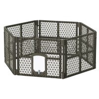 i.Pet 6-Panel Dog Playpen Enclosure, Durable PP Plastic, Spacious & Foldable Design for Dogs, Cats, Rabbits, Guinea Pigs